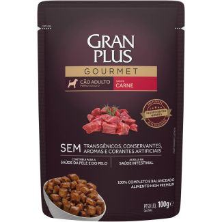Ração Úmida GranPlus Gourmet Cães Adultos Carne 100 g