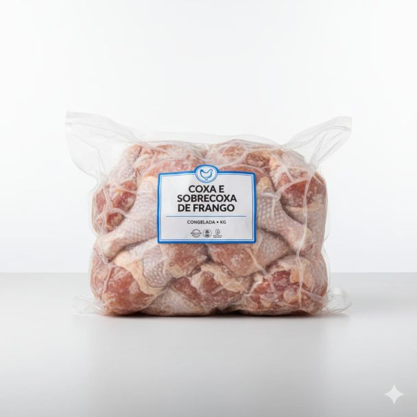 Coxa e sobrecoxa de frango congelada kg
