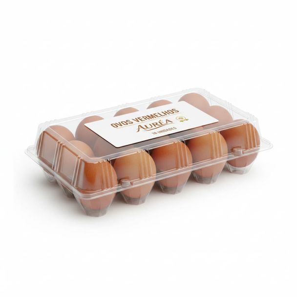 Ovos vermelhos aurea com 18 unidades
