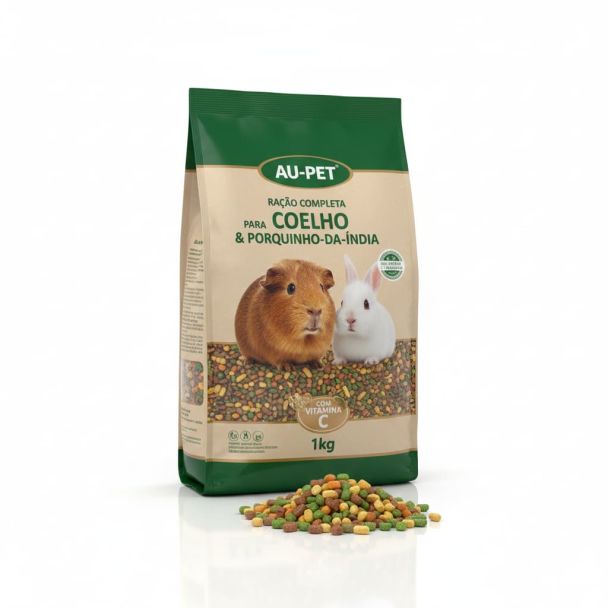 Ração para Coelho e Porquinho-da-Índia com Vitamina C 1kg