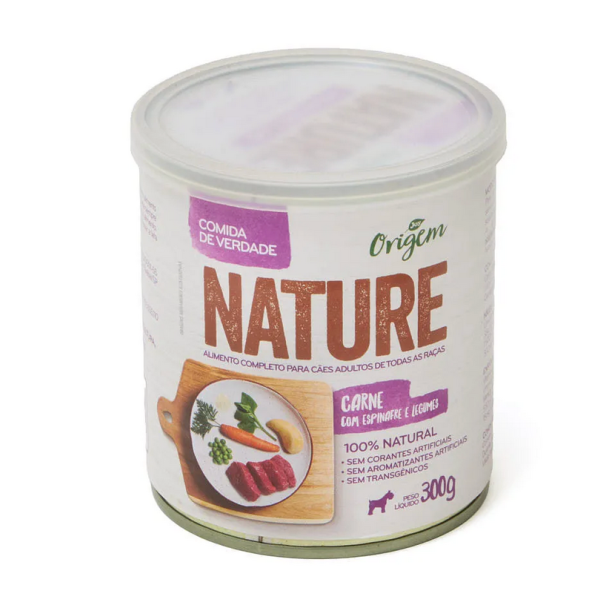Ração Úmida para Cães Adultos Origem Nature Carne com Espinafre e Legumes 300 g