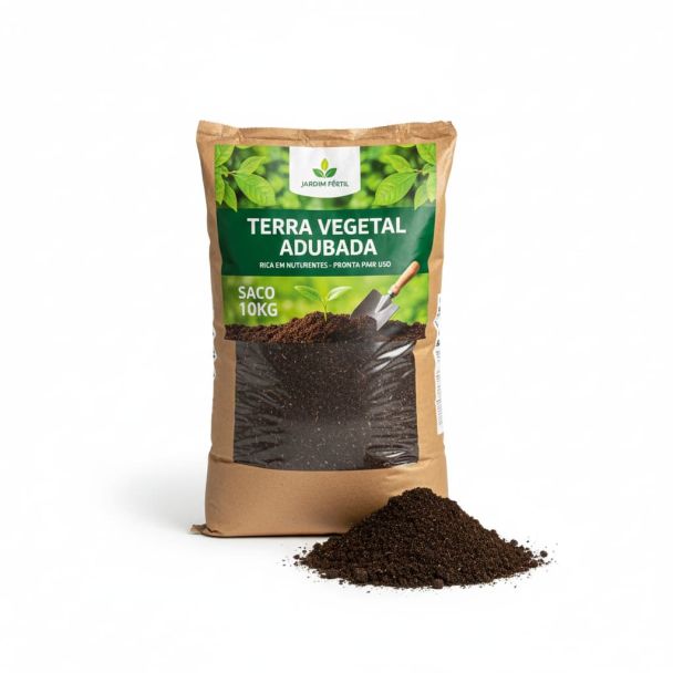 Terra Vegetal Adubada Saco 10kg